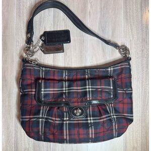 Coach vintage poppy tartan bag